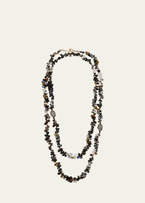 Dominique Onyx Mixed-Stone Necklace