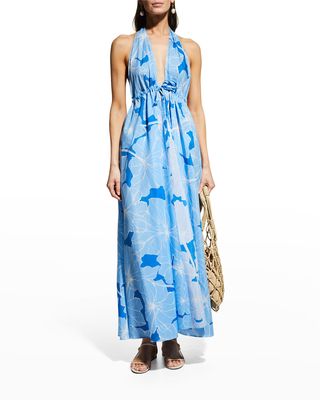 Dominque Waterlily Maxi Coverup Dress