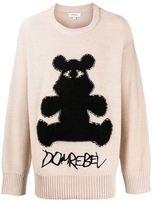 DOMREBEL Bearclops intarsia-knit jumper - Brown