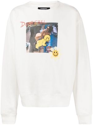 DOMREBEL Booty graphic-print sweatshirt - White