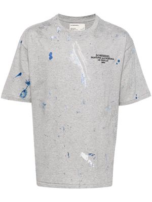 DOMREBEL Fizz paint-stain cotton T-shirt - Grey