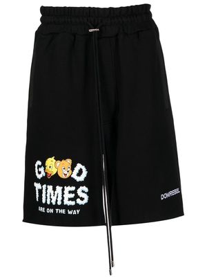 DOMREBEL Good Times cotton track shorts - Black