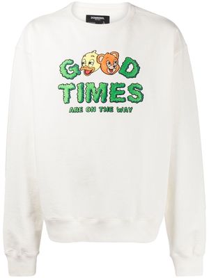 DOMREBEL Good Times long-sleeve hoodie - White