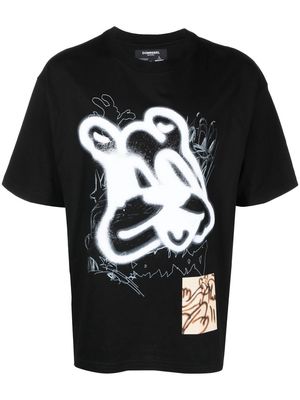 DOMREBEL graffiti-print short-sleeve T-shirt - Black