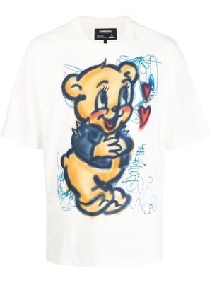 DOMREBEL grafitti-print cotton T-shirt - Neutrals