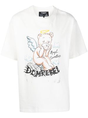 DOMREBEL graphic-print cotton T-shirt - Neutrals