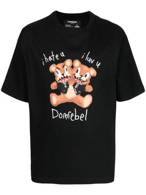 DOMREBEL graphic-print logo T-shirt - Black