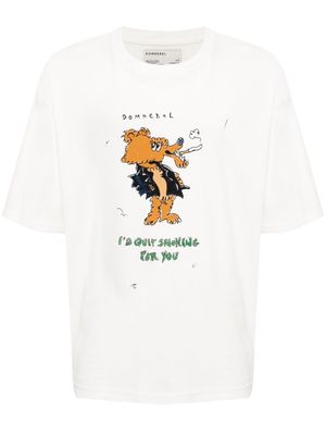 DOMREBEL Quit cartoon-print T-shirt - Neutrals