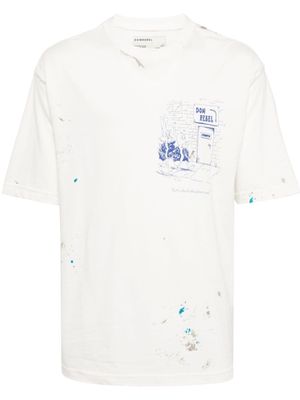 DOMREBEL Scuff Door graphic-print T-shirt - Neutrals