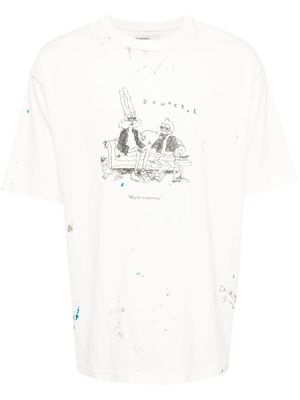 DOMREBEL Scuff Tomorrow cartoon-print T-shirt - Neutrals