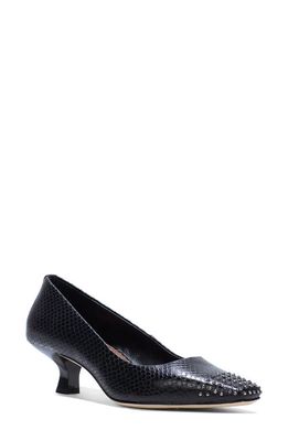 Donald Pliner Croc Embossed Pump in Black