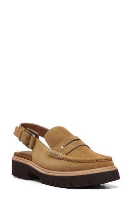 Donald Pliner Halie Slingback Moc Toe Loafer in Saddle