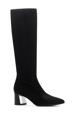 Donald Pliner Pointed Toe Knee High Boot in Black