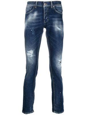 DONDUP acid-wash straight-leg jeans - Blue