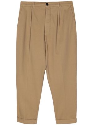 DONDUP Adam cropped cotton chino trousers - Brown