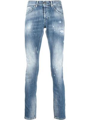DONDUP bleached-denim slim cut jeans - Blue