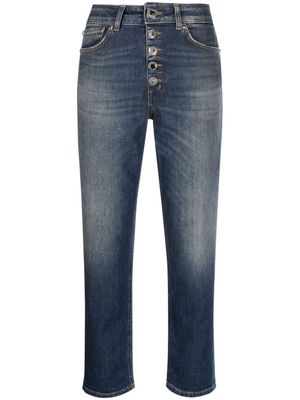 DONDUP button-fly cropped jeans - Blue