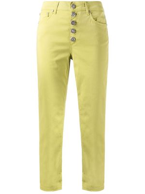 DONDUP button-fly cropped trousers - Green