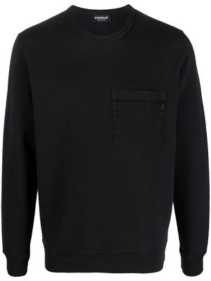DONDUP chest-pocket cotton sweatshirt - Black