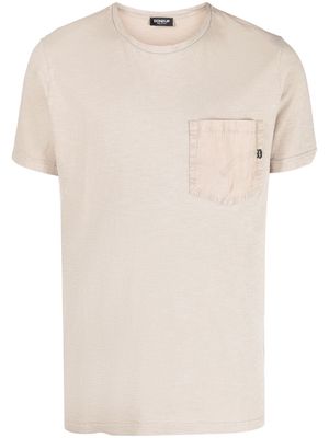 DONDUP chest-pocket cotton T-shirt - Neutrals