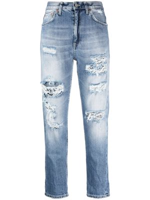 DONDUP Cindy ripped cropped jeans - Blue