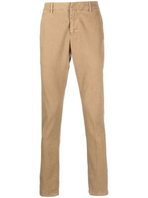 DONDUP cotton slim-cut chino trousers - Brown