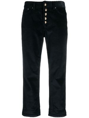 DONDUP cropped corduroy straight-leg trousers - Blue