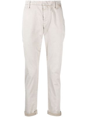 DONDUP cropped cotton chino trousers - Neutrals