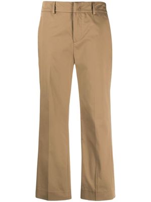 DONDUP cropped cotton trousers - Brown