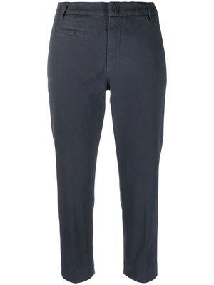 DONDUP cropped slim-cut trousers - Blue