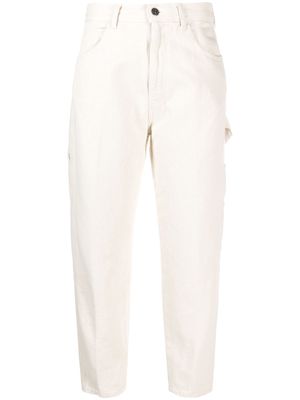 DONDUP cropped tapered jeans - White