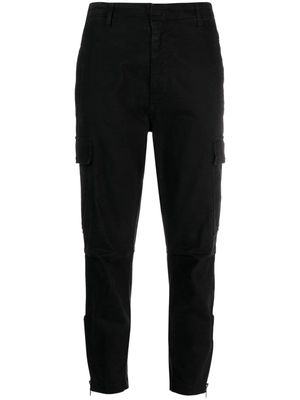 DONDUP cropped tapered-leg jeans - Black