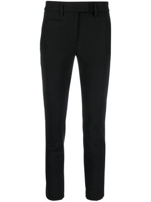 DONDUP cropped tapered-leg trousers - Black