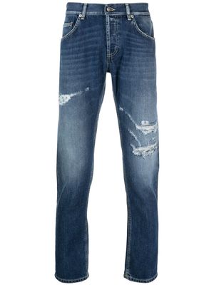 DONDUP distressed-detail slim-cut jeans - Blue