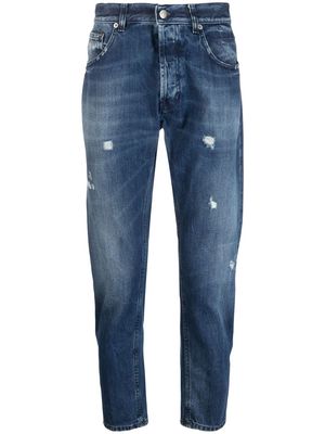 DONDUP distressed-detail straight-leg jeans - Blue