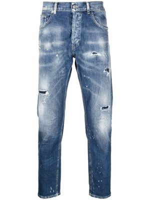 DONDUP distressed-finish straight-leg jeans - Blue