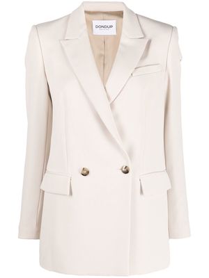 DONDUP double-breasted fastening button blazer - White