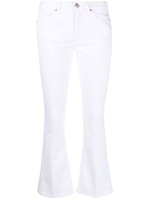 DONDUP flared-cuff cropped jeans - White