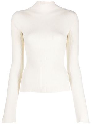 DONDUP high-neck ribbed-knit jumper - White