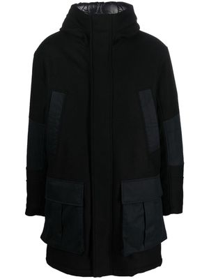 DONDUP high-neck zip-up coat - Black