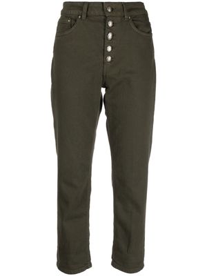 DONDUP high-rise cropped trousers - Green