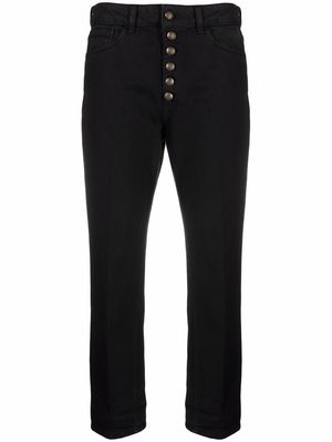 DONDUP high-waist button trousers - Black