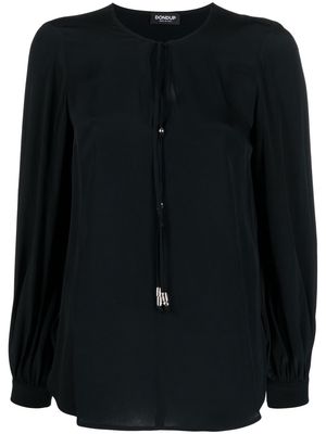 DONDUP keyhole-neck blouse - Black