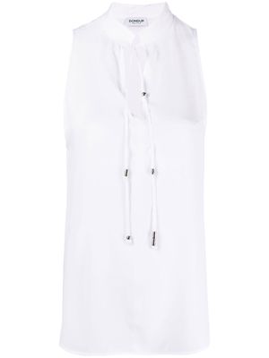 DONDUP keyhole-neck sleeveless dress - White