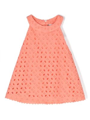 DONDUP KIDS broderie-anglaise cotton top - Orange