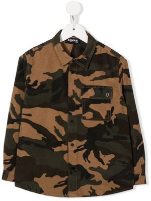 DONDUP KIDS camouflage-print jacket - Brown