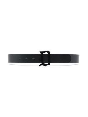 DONDUP KIDS logo-buckle belt - Black