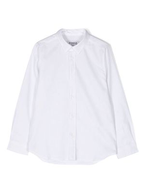 DONDUP KIDS logo-embroidered long-sleeve shirt - White