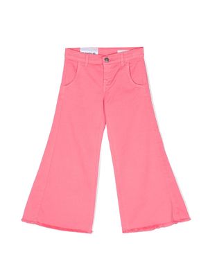 DONDUP KIDS logo-patch flared jeans - Pink