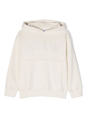 DONDUP KIDS logo-print cotton hoodie - White